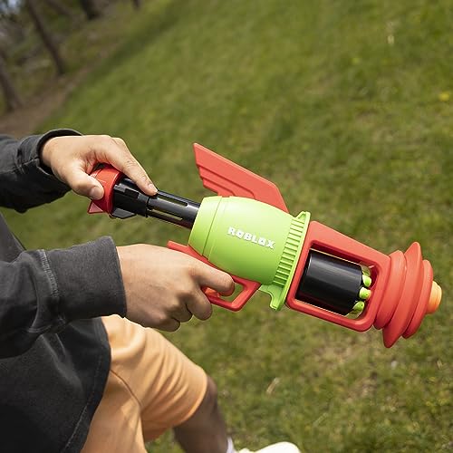 Nerf Roblox Build A Boat for Treasure: Spacelock Ray Blaster, Includes Code to Redeem Exclusive Virtual Item, 8 Elite Darts