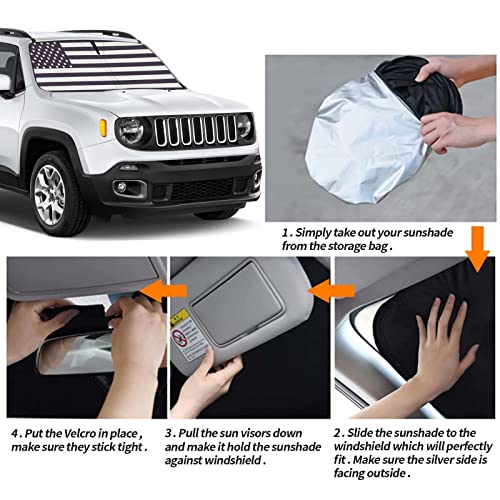 Moricere Windshield Sun Shade for 2011-2020 Jeep Grand Cherokee (NOT for Grand Cherokee L&Jeep Cherokee)