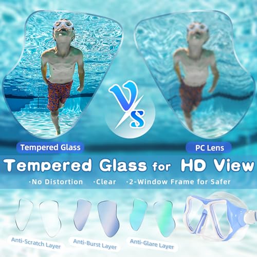 Freela 2 Pack Swim Goggles Kids Swimming Goggles for Kids 6-14 8-12 3-6 4-7 8-14 with Nose Cover Anti Fog 180° Clear View Water Pool Goggles Mask Childrens Boys Girls Toddler Youth 4 5 6 7 8 9 Years