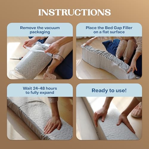 FeelAtHome Bed Gap Filler | Bed Wedge Pillow for Headboard to Close The Gap (0-8") Between Headboard and Mattress - Headboard Pillow Wedge for Twin Bed (39"x10"x5")