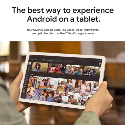 Google Pixel Tablet - Android Tablet with 11-Inch Screen and Extra-Long Battery Life - Porcelain - 8 GB RAM - 128 GB