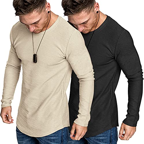 COOFANDY Men Muscle Athletic T Shirt Hipster Bodybuilding Longline Tee