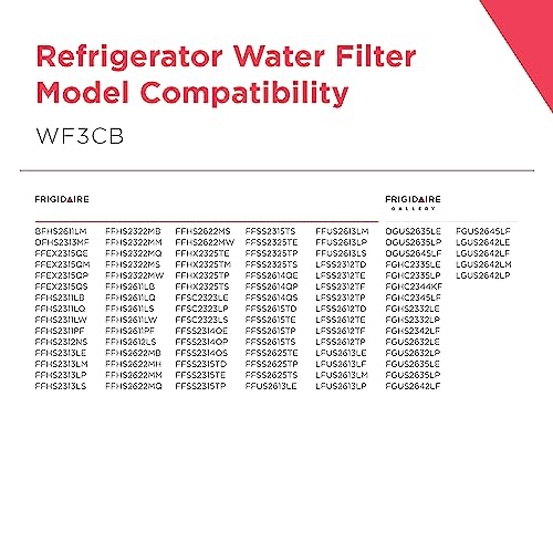 Frigidaire WF3CB Puresource3 Refrigerator Water Filter , White, 1 Count (Pack of 1)