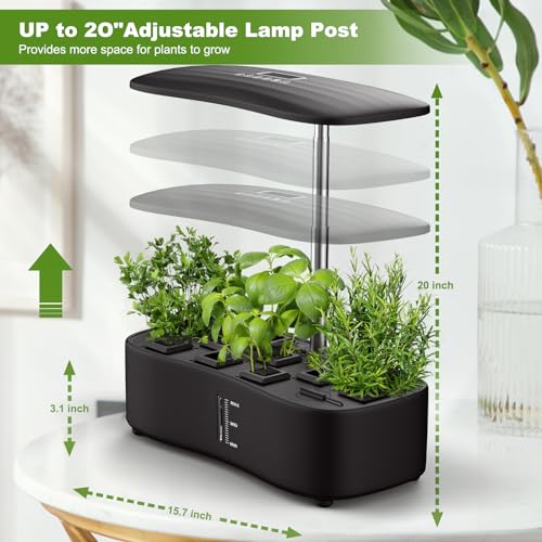 Fulsren Indoor Garden Hydroponics Growing System Kit 12Pods, Vegetable Growth Lamp Countertop with LED Grow Light - Hydrophonic Planter Grower Harvest Veggie Lettuce, Herb Garden