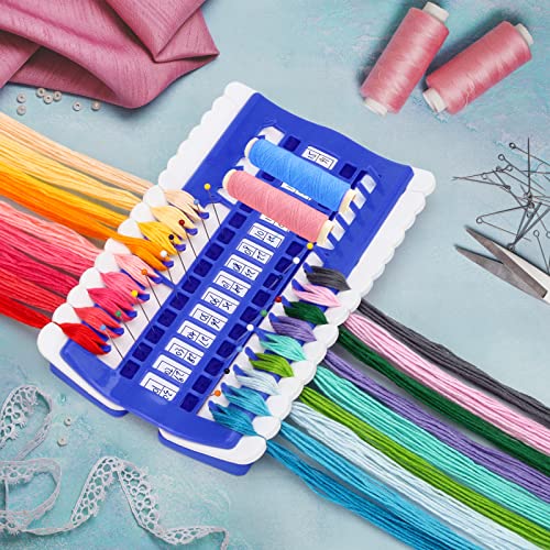 30 Positions Floss Organizer Embroidery Shelf, Luxiv Thread Organizers for Cross Stitch Embroidery Thread Holder with 15 Pcs Replaceable Paper Card Sewing Needle, Embroidery Floss Organizer…