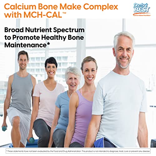 Doctor's Best Calcium Bone Maker Complex with MCHCal, Supports Bone Health, Muscular, Skeletal & Vascular Health, 180 Caps