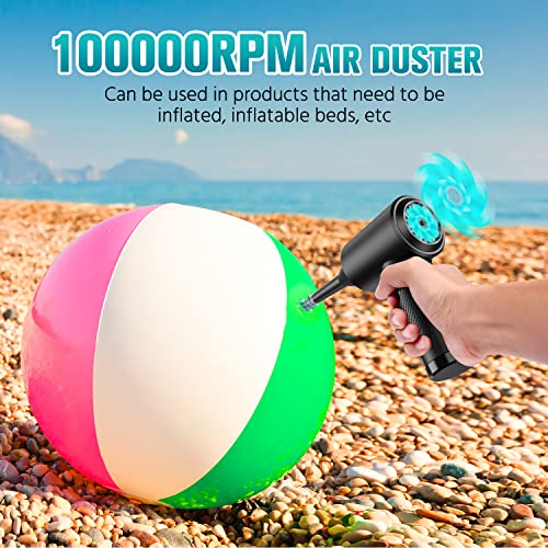 Compressed-air-Duster-100000RPM-Keyboard-Cleaner-Good Replace Compressed air can -Reusable no Canned air Duster -car Duster -pc Duster Electric Duster -Compressed air for Computer Jet Fan dry blower