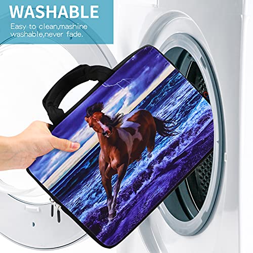 iColor 14 15 15.4 15.6 inch Laptop Bag Case Handle chromebook case Sleeve Computer Protect Case Pouch Holder Notebook Sleeve Neoprene Chromebook Cover Soft Carring Travel Case Blue Sea Turtle ICB-24