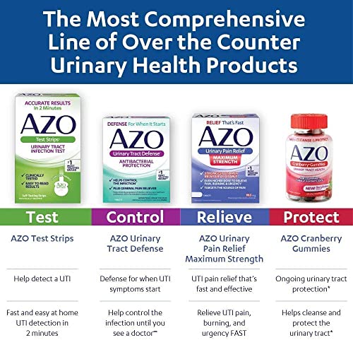 AZO Urinary Tract Health Gummies - 2 Gummies = 1 Glass Cranberry Juice, Helps Cleanse & Protect, Natural Mixed Berry Flavor, Non-GMO, 72 Gummies