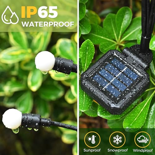 PATIOPIA Solar Garden Lights,Halloween Decorations Outdoor Lights 20 LED Firefly Garden Lights,Solar Lights for Outside,Solar Lights Outdoor Waterproof for Halloween,Christmas,Yard,Patio(Green)