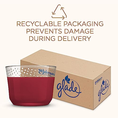 Glade Scented 3-Wick Candle Jar, Rose & Bloom, Fragrance Infused with Essential Oils, 6.8 oz, 3 Count (Pack of 2)