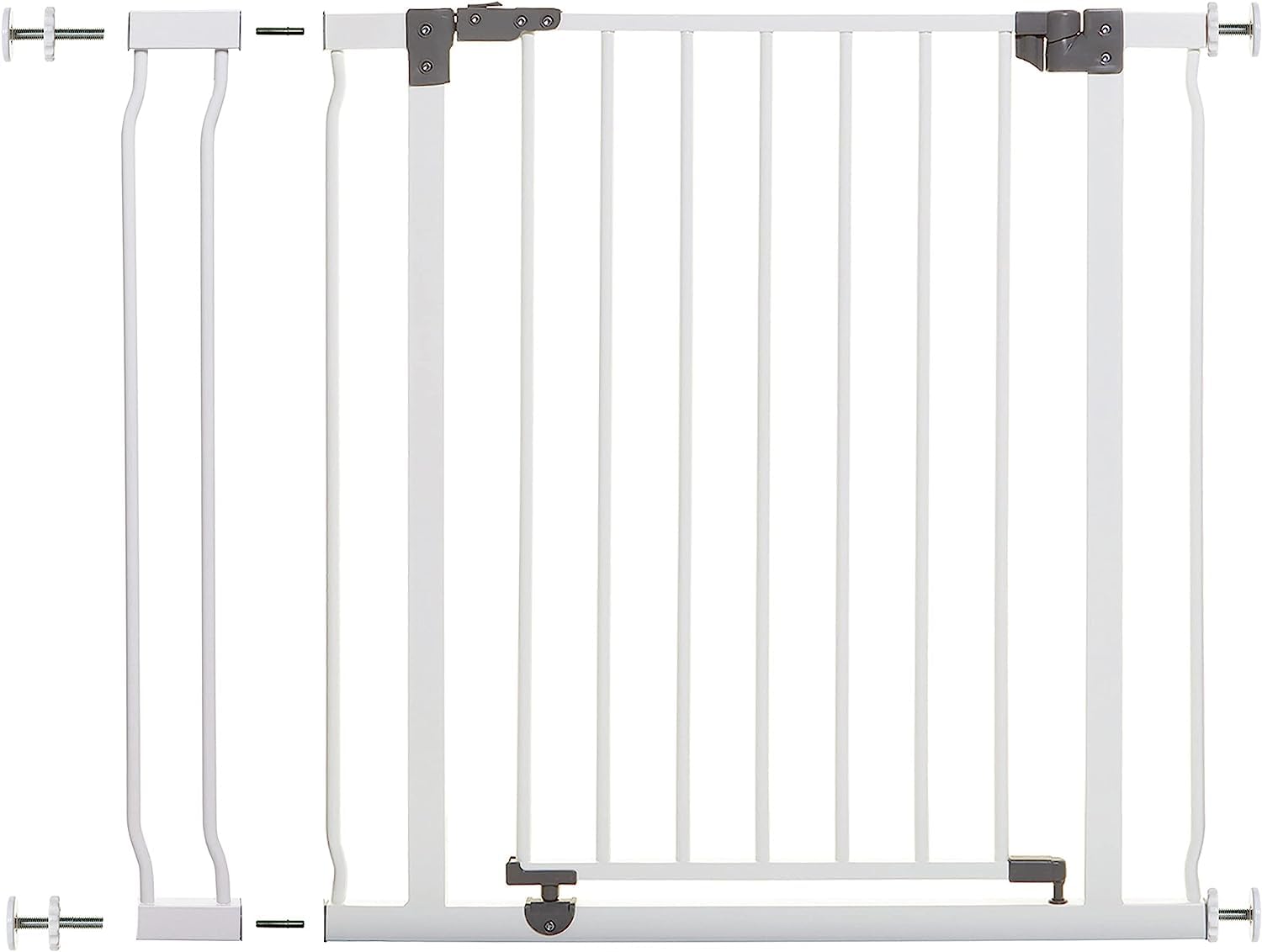 Dreambaby Liberty Walk Thru Baby Safety Gate Set - with 3.5inch Extension Panel - Fits 29.5-36.5inch Openings - Pressure Mounted Security Gates - White