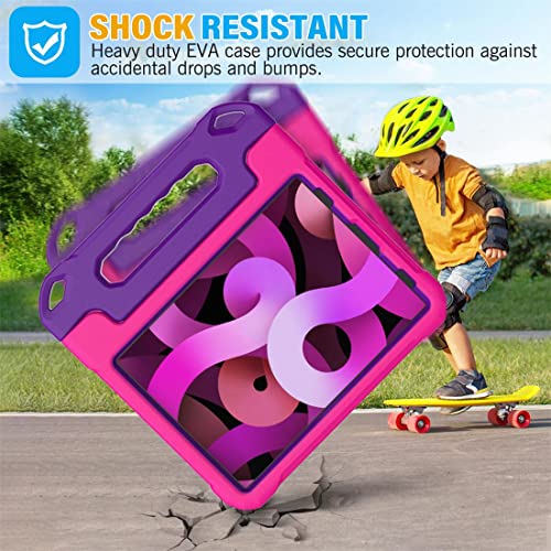 SUPLIK Kids Case for iPad Air 5th/4th Generation (10.9 inch, 2022/2020), iPad Pro 11 2022/2021/2020/2018 Case with Screen Protector, Durable Shockproof Handle Stand Cover for Kids, Black