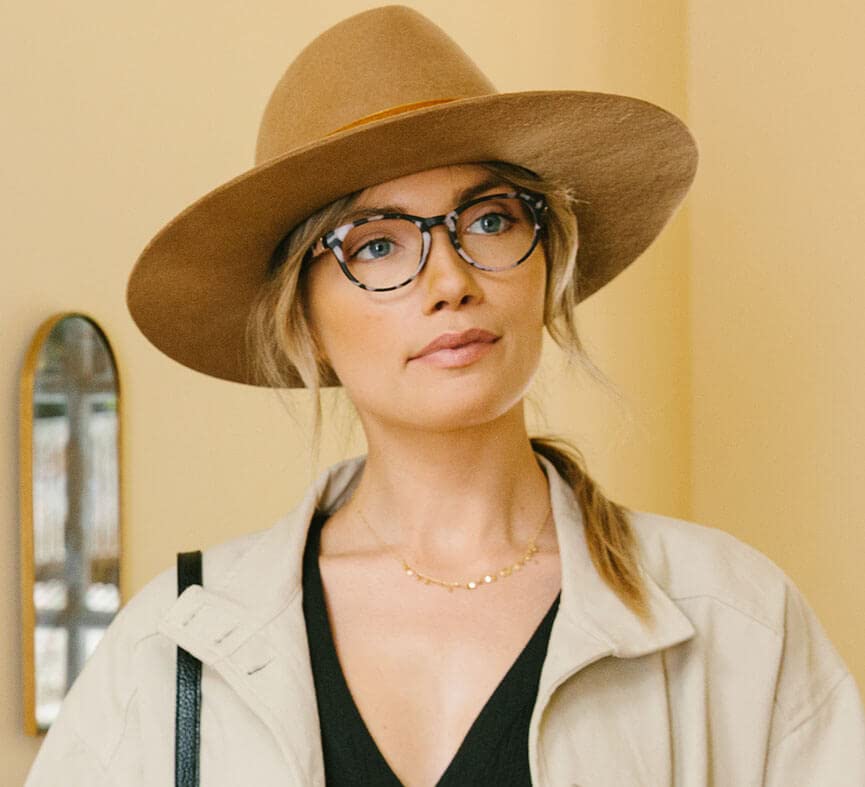 Peepers by PeeperSpecs Canyon Round Blue Light Blocking Reading Glasses, Gray Tortoise, 49 + 0