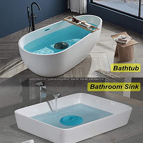 Seatery 2PCS Kitchen Sink Stoppers, Universal Drain Plug, 6.0 Inch Silicone Sink Drain Stopper, Sink Drain Cover, Sink Drain Plug, Sink Water Stopper, Bathtub Stopper