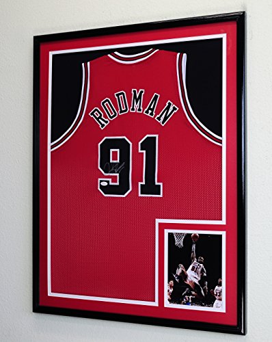 XL Double Matted Custom Framed Jersey Display Case Frame w/98% UV Protection (Black Wood Finish, Black Background)