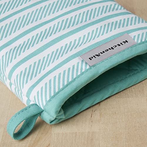 KitchenAid Albany Mini Oven Mitt 2-Pack Set, Pistachio, 5.5"x8"