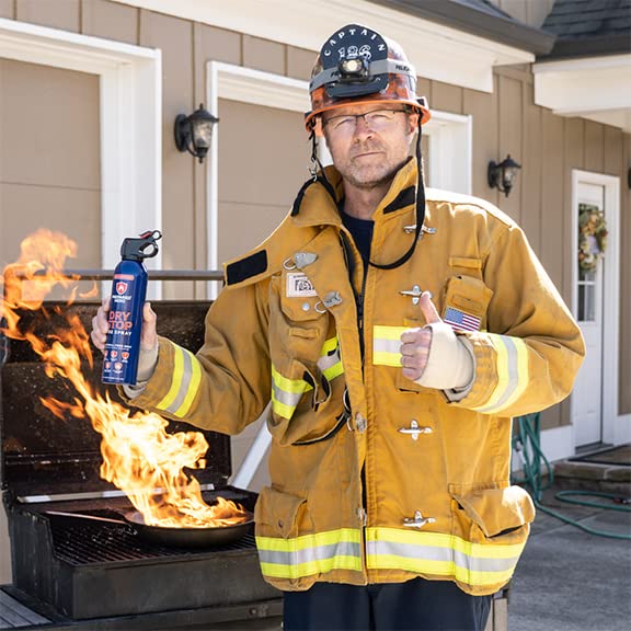 Dry Stop Fire Spray by Prepared Hero - 2 Pack - Portable Fire Extinguisher for Home, Car, Garage, Kitchen - Works on Electrical, Grease, Battery Fires & More - Compact, Easy to Use