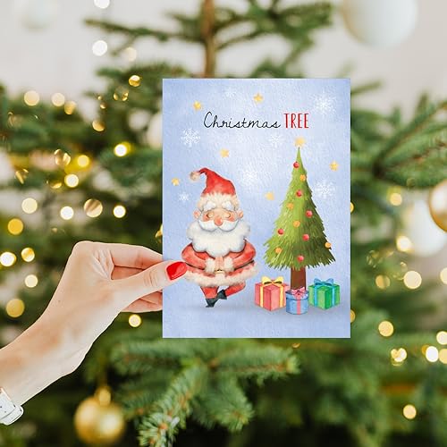 Tree-Free Greetings - Christmas Greeting Cards - Artful Designs - 16 Assortment Cards + Matching Envelopes - Made in USA - 100% Recycled Paper - 5"x7" - Christmas Critters (GP60504)