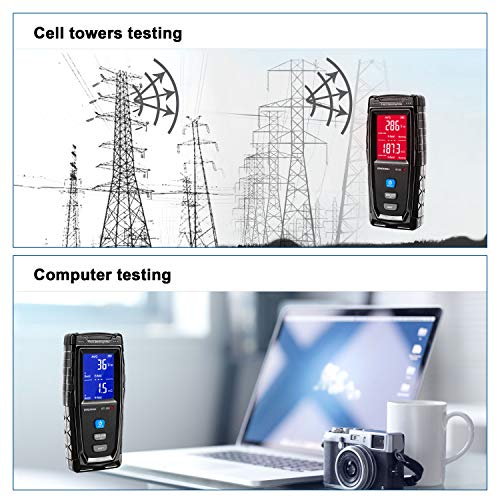 ERICKHILL EMF Meter, Rechargeable Digital Electromagnetic Field Radiation Detector Hand-held Digital LCD EMF Detector, Great Tester for Home EMF Inspections, Office, Outdoor and Ghost Hunting(Blue)