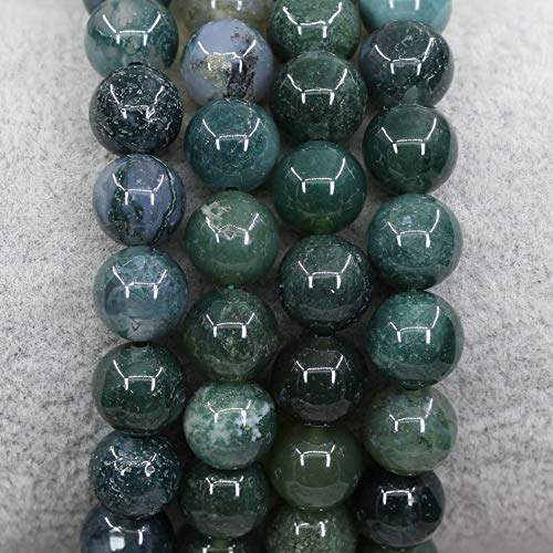 Keleny Natural Green Prehnite Gemstones 8mm Round Beads Crystal Stretch Bracelets 7 Inch Unisex