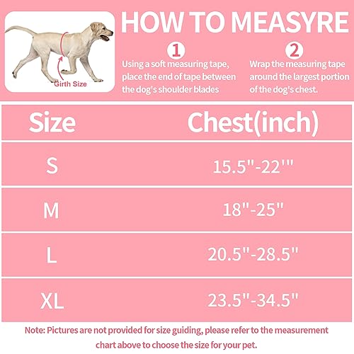 Dog Vest Harness and Leash Set, Animire Reflective Service Dog Vest with 10 Patches, 3 Rings No Choke Pet Vest for Leash Placement, in Training Dog Harness for Small Medium Large Dogs(Hot Pink,XS)