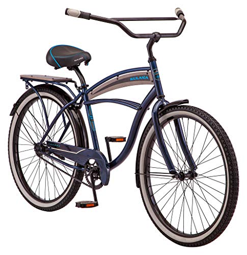 Kulana Lakona Wave Adult Beach Cruiser Bike, 26-Inch Wheels, Single Speed, Blue