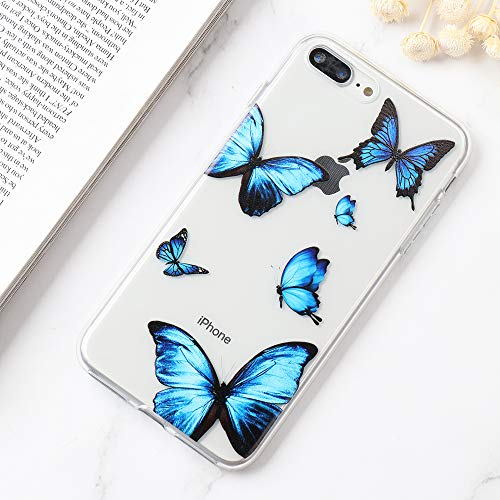 LCHULLE Girly Case for iPhone Xs Max Case Cute Iridescent Butterfly Design Laser Bling Glitter Stars for Girls Women Soft TPU Bumper Drop Protection Case Cover for iPhone Xs Max, Pink