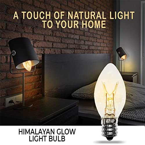 Himalayan Glow Salt Lamp Light Bulbs - Night Light Bulbs - 15 Watt Light Bulbs for Lamp - E12 Incandescent Bulbs - High Temp Resistance