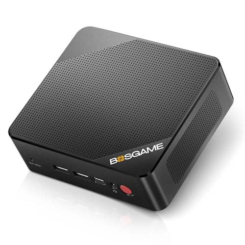 BOSGAME P4 Dual 2.5 GbE LAN Gaming Mini PC Ryzen 7 5700U 16GB RAM 512GB SSD Winodws 11 Pro Mini Computers, Triple 4K Displays (HDMI+DP+Type-C), Support PS3 Emulator Micro PC, WiFi 6E, BT5.2