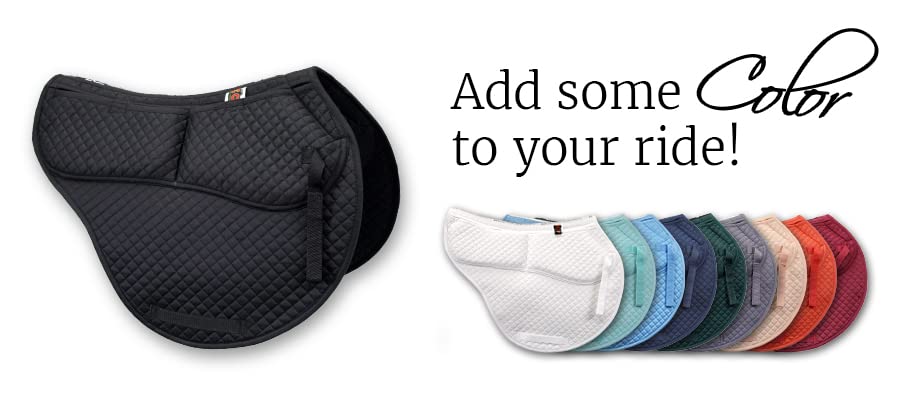 ECP Equine Comfort Products All Purpose Contoured Correction Saddle Pad with Adjustable Memory Foam