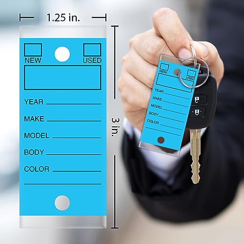 Blue 2 Pack - Genuine Versa-Tag Key Tags (2 Boxes of 250 Tags per Box with Metal Rings - 500 Total)