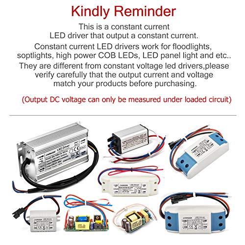 Chanzon LED Driver 600mA (Constant Current Output) 30V-57V (In: 100-240V AC-DC) (10-18)x3W 20W 30W 36W 45W 54W Power Supply 600 mA Lighting Transformer Drivers for High Power COB Chips (Plastic Case)