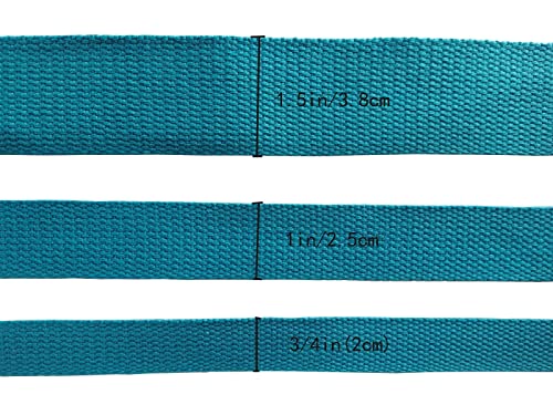 Cotton Webbing 1 Inch 15 Yards Mediumweight Polyester Cotton Webbing Strap for Cloth Tote Bags Leash Straps Crafts Outdoor Accessories (1 Inch -15 Yards, 050114 Royal Blue)