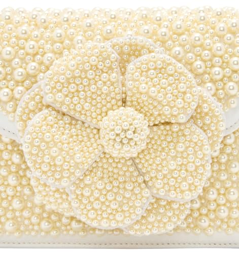 Oscar de la Renta, Pearl Embroidered Mini TRO Bag, Pearl