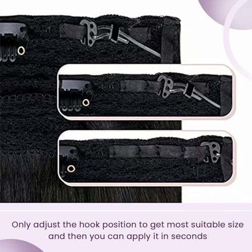 LaaVoo Invisible Wire Hair Extensions Real Human Hair Balayage Brown Highlights Honey Blonde Ombre Wire Human Hair Extensions Fishing Line Extensions 18 Inch 80g