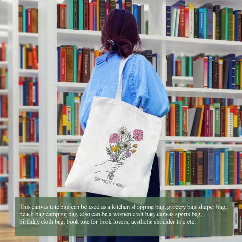 Andeiltech Women Canvas Tote Bag Large Capacity Handle Tote Bags with Inner Zipper Cat Graphic Grocery Reusable Bags for Beach Shopping