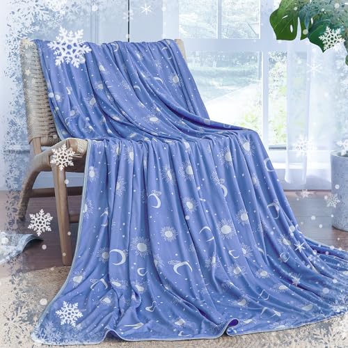 inhand Cooling Blanket Twin Size (60"x80") - Cooling Blankets for Hot Sleepers - Q-Max >0.45 Decorative Lightweight Breathable Summer Cold Blankets for Sleeping Night Sweats to Keep Cool - Purple