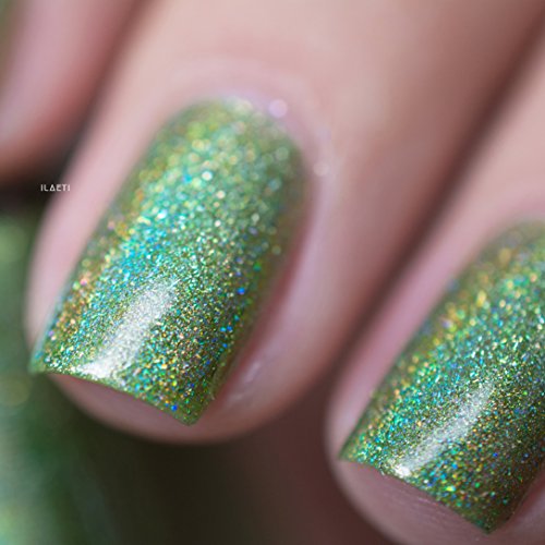 ILNP Brilliance - Pale Gold, Pinkish Bronze, Light Green Ultra Chrome Color Shifting Flakie Nail Polish