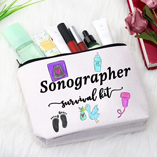 GJTIM Sonographer Survival Kit Sonographer Gift Radiologist Gift Ultrasound Tech Zipper Pouch Makeup Bag (Survival Sonographer 2 Bag)