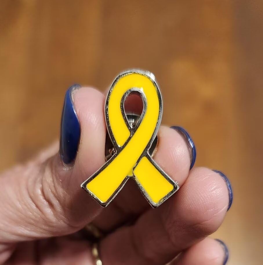 HUASAI Yellow Ribbon Pin Hostages Israel for Women Men Bring Them Home Pin Yellow Ribbon Awareness Enamel Lapel Pin