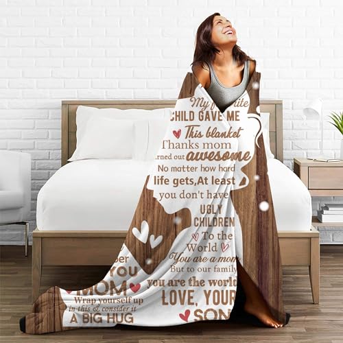 ZUMAS to My Dad Blanket, from Daughter Son Birthday Gifts Who Wants Nothing Dad Presents from Kids Best Dad Ever Gifts Idea to My Dad Papa Blanket (Brown, 50X60Inch)