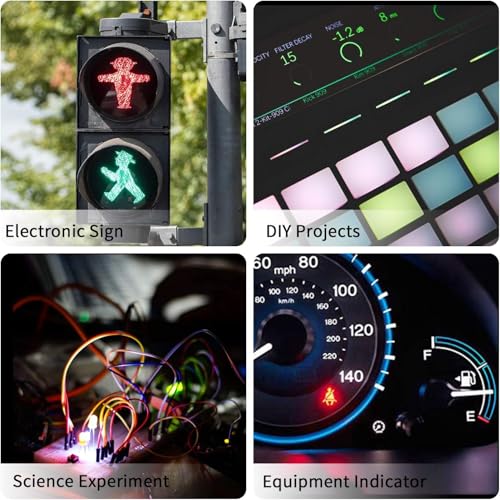 Gebildet 10pcs 6mm 1/4" AC/DC 12-24V LED Metal Indicator Light Waterproof Signal Lamp Pilot Dash Directional Car Truck Boat with Wire