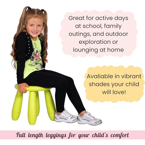 hi!mom Girls Cotton Leggings Kids Pants Plain Full Length Children Trousers Age 2-13 White