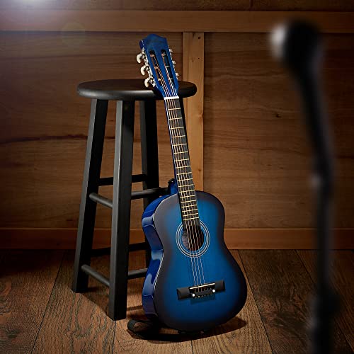 Ashthorpe 30-inch Beginner Acoustic Guitar Package (Black), Basic Starter Kit w/Gig Bag, Strings, Strap, Tuner, Picks