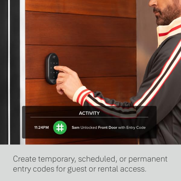 Yale Approach™ Lock with Wi-Fi + Keypad Touch - Keyless Entry Touchscreen deadbolt, Smart Bluetooth keypad - Black Suede