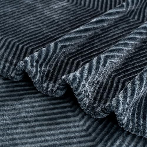 KORBLISS Oversized Blanket 120x120 Inches, Giant Huge Blanket 10'x10' Blanket for Bed, Sofa,Travel and Camping, Extra Large Big Soft Blanket Fits The Whole Family and Outdoor, Dark Grey - Waffle