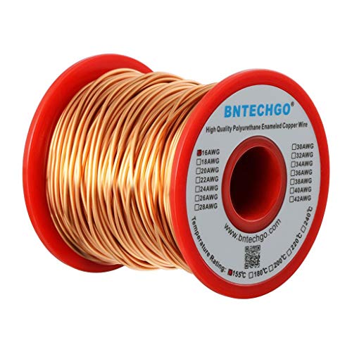 BNTECHGO 36 AWG Magnet Wire - Enameled Copper Wire - Enameled Magnet Winding Wire - 4 oz - 0.0049" Diameter 1 Spool Coil Natural Temperature Rating 155℃ Widely Used for Transformers Inductors