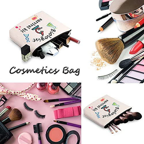 WCGXKO Biologist Survival Kit Biology Biologist Microscope Zipper Pouch Makeup Bag for Biology Major Teacher Student (Biologist Survival)