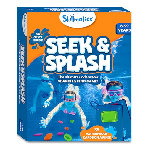 Skillmatics Seek & Splash Diving Gem Toys - Underwater Search and Find Game, Perfect for Swimming Pool & Summer Fun for Kids, Gifts for Boys & Girls Ages 6, 7, 8, 9 & Up